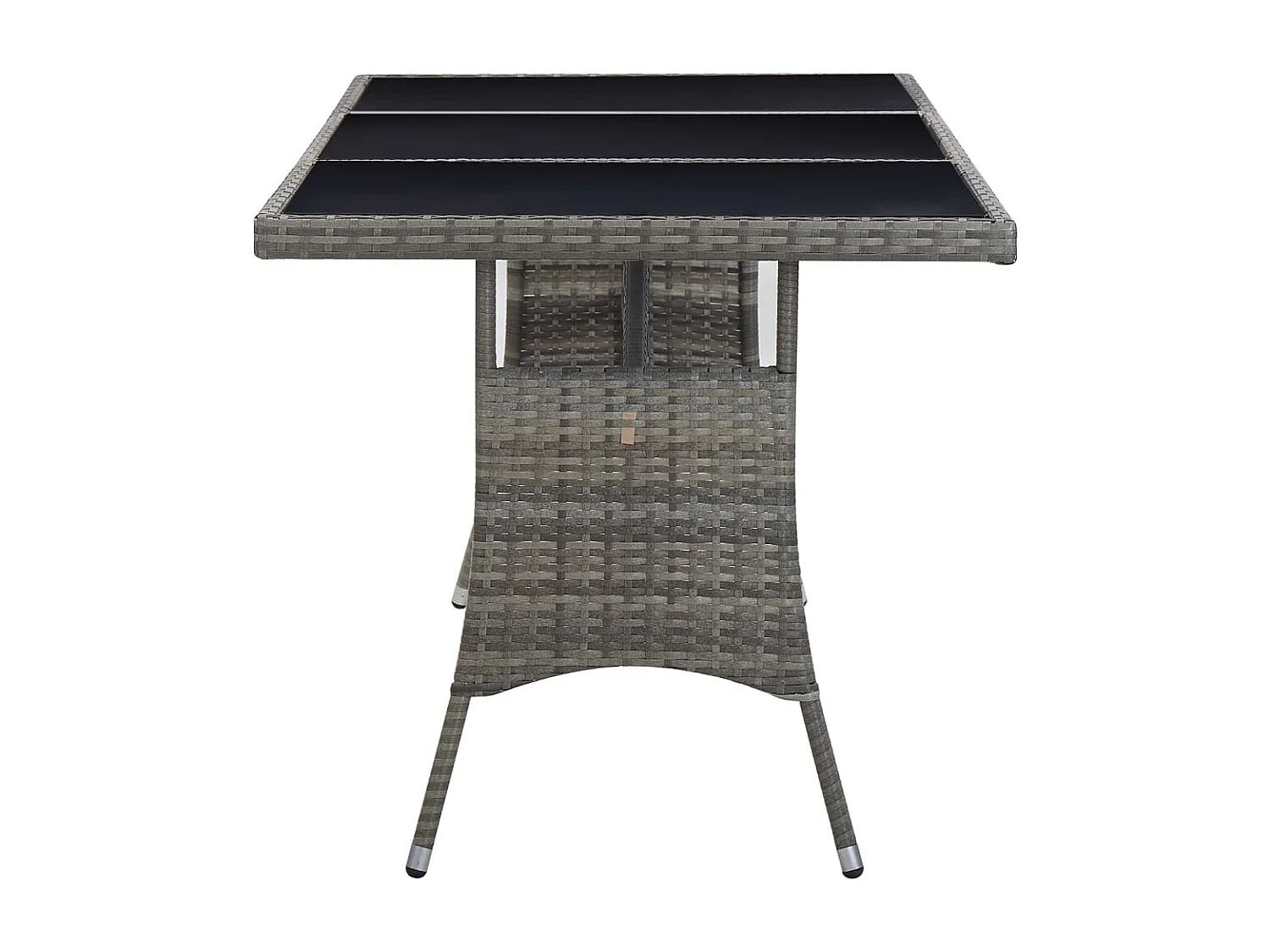 Prolenta Premium -  Tuintafel 170x80x74 cm poly rattan grijs