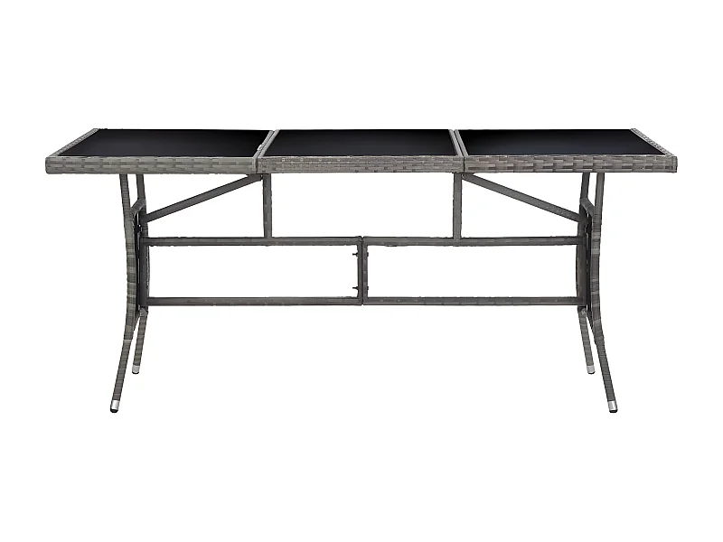 Prolenta Premium -  Tavolo da Giardino Grigio 170x80x74 cm in Polyrattan