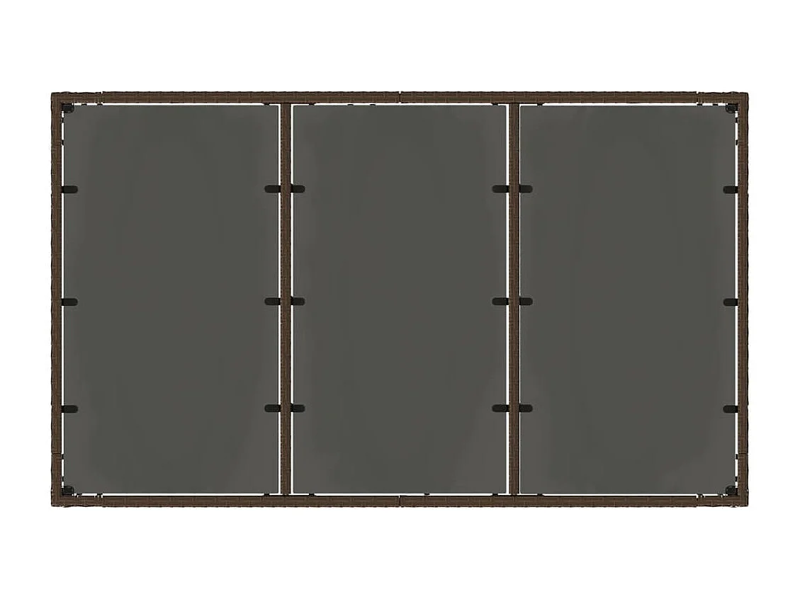 Michiel  Tuintafel met glazen blad 150x90x75 cm poly rattan bruin