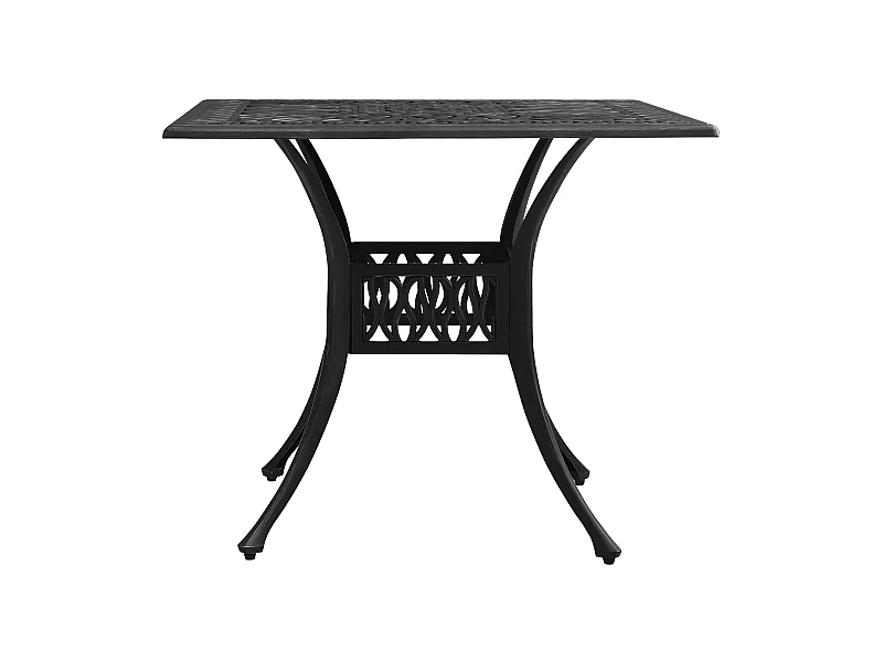 Broadway  Gartentisch Schwarz 90x90x73 cm Aluminiumguss