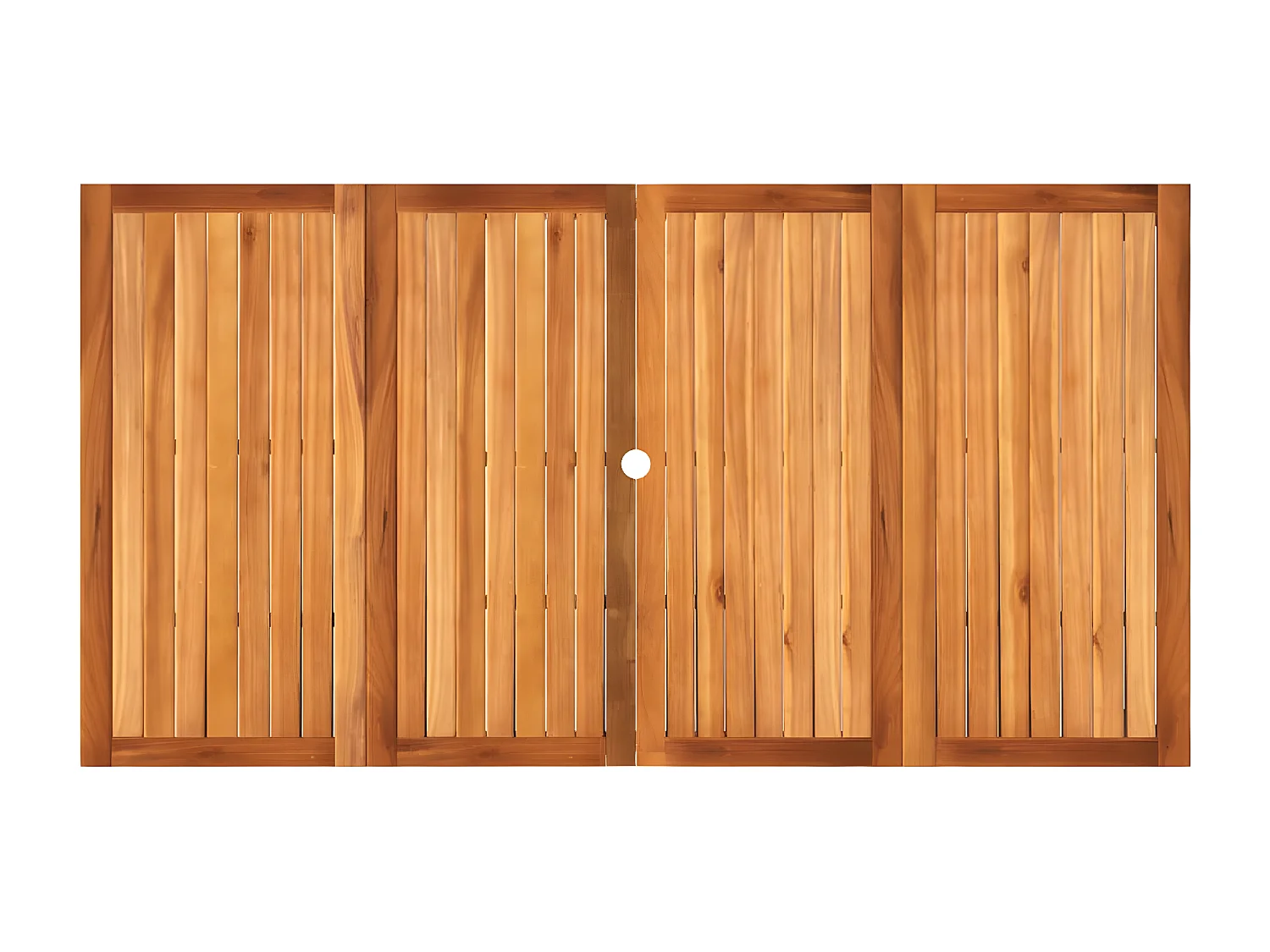 Centreville  Table de jardin noir 180x90x75 cm résine tressée et bois acacia