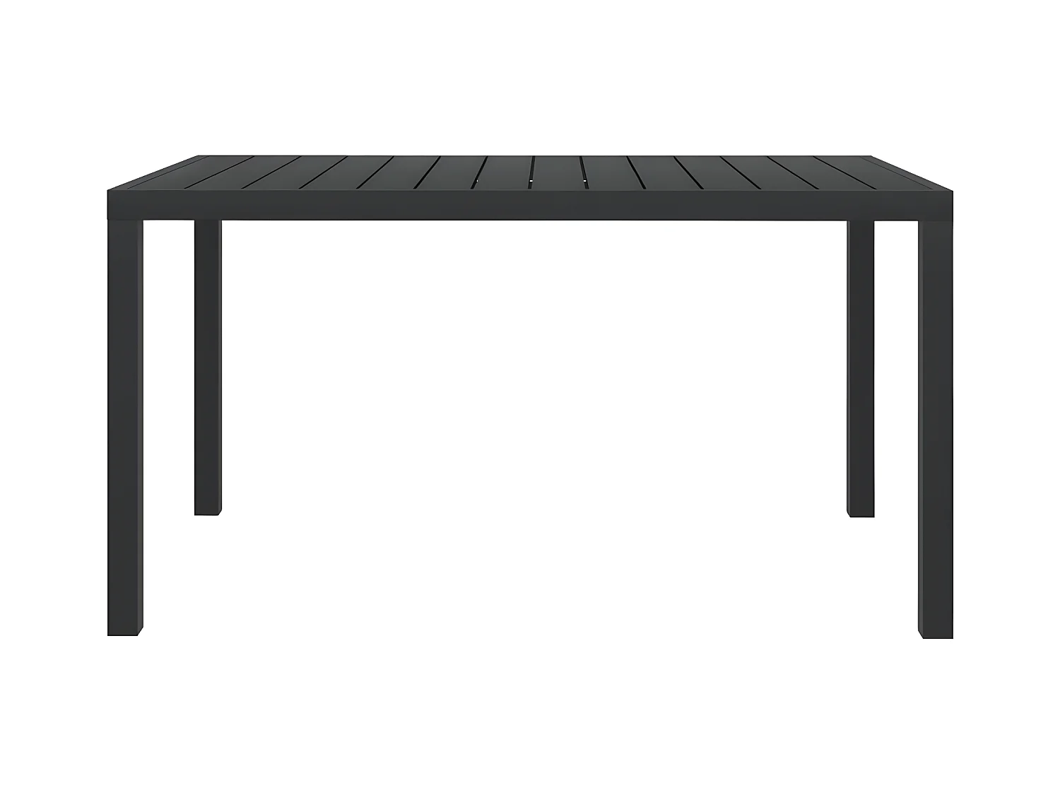 Marie-Rose  Table de jardin noir 150 x 90 x 74 cm Aluminium et WPC