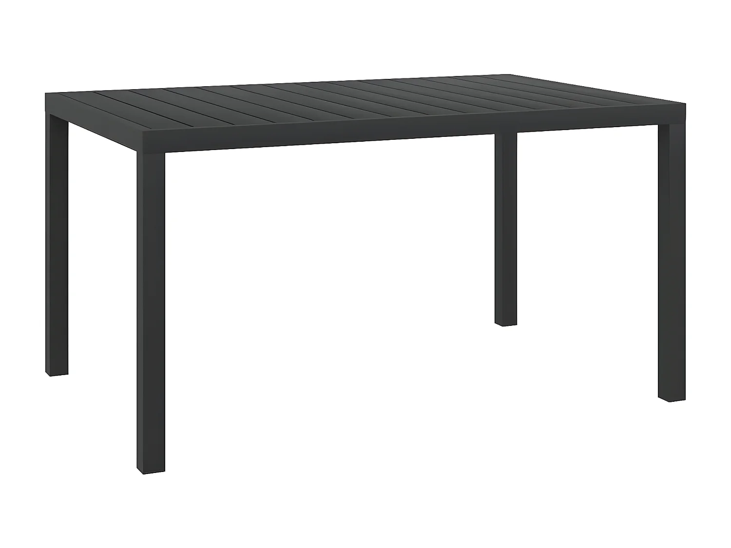 Marie-Rose  Tuintafel 150x90x74 cm aluminium en HKC zwart