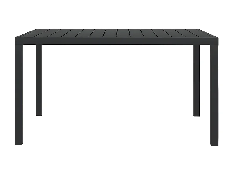 Marie-Rose  Gartentisch Schwarz 150x90x74 cm Aluminium und WPC