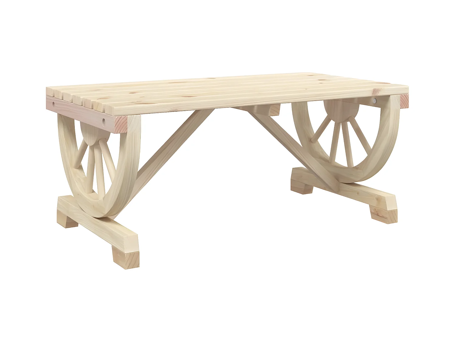 Karine  Table basse de jardin 90x50x40 cm bois de sapin massif