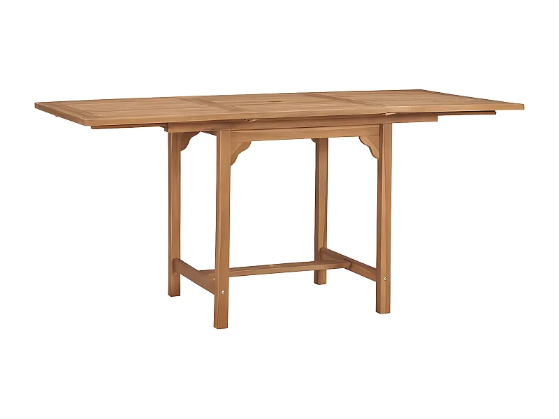 Dortea  Table extensible de jardin (110-160)x80x75 cm Teck solide