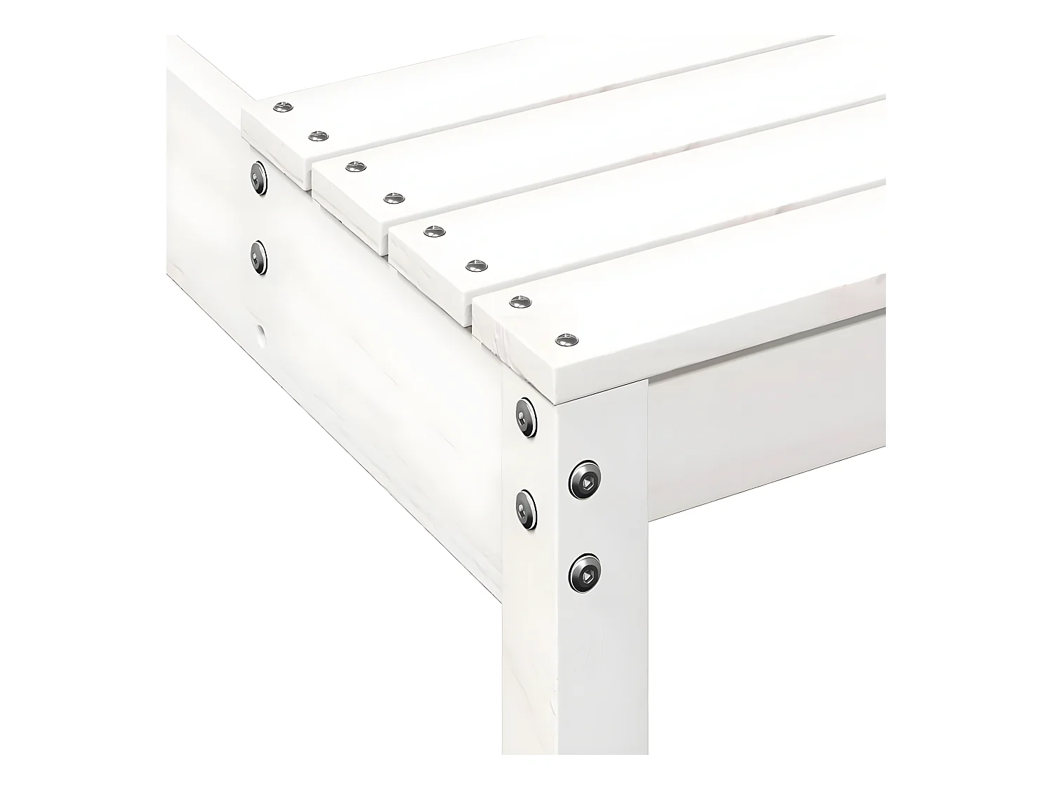 Horrin  Picknicktafel 160x134x75 cm massief grenenhout wit