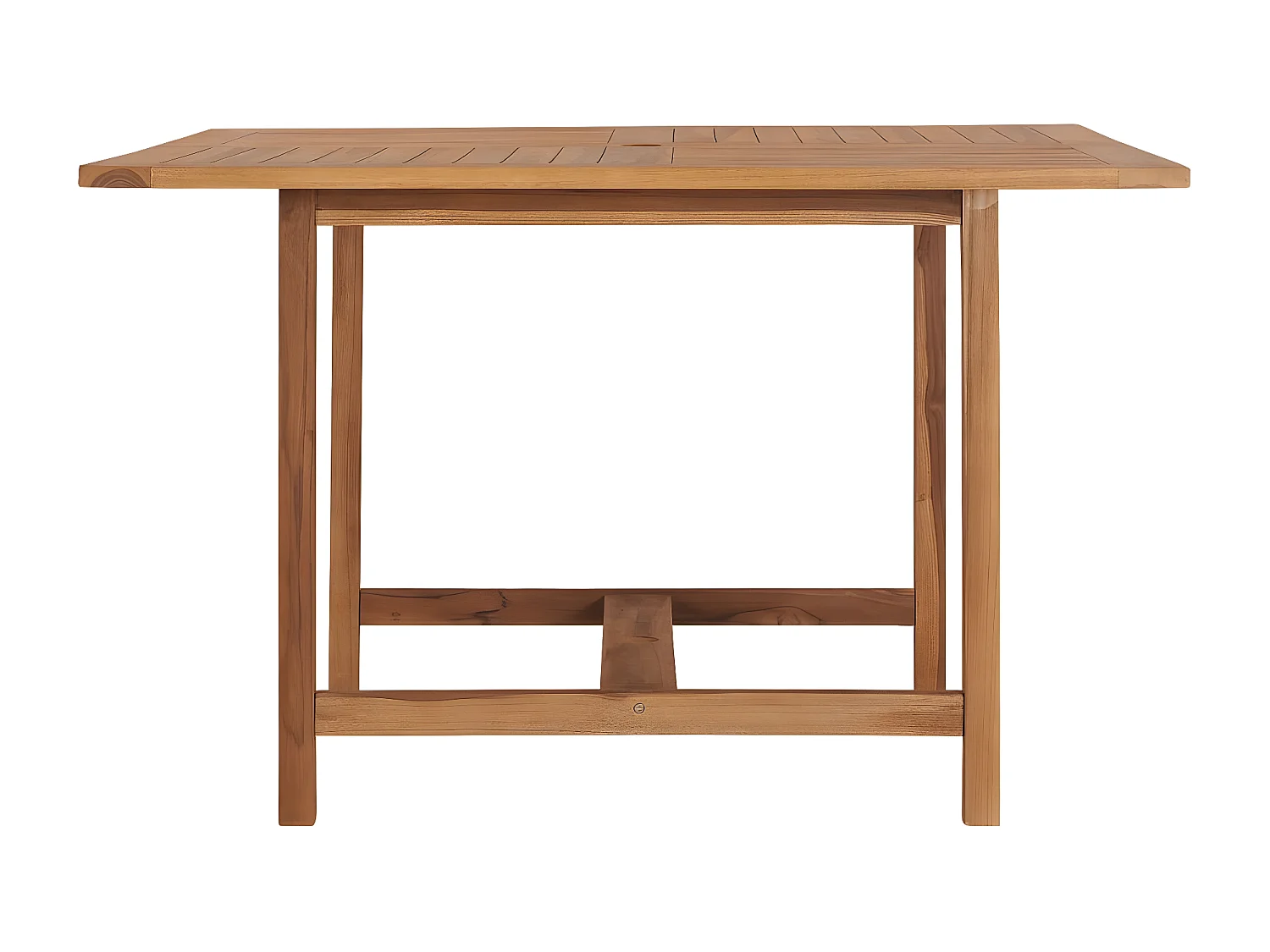 Cemil  Mesa de comedor de jardín madera maciza de teca 110x110x75 cm