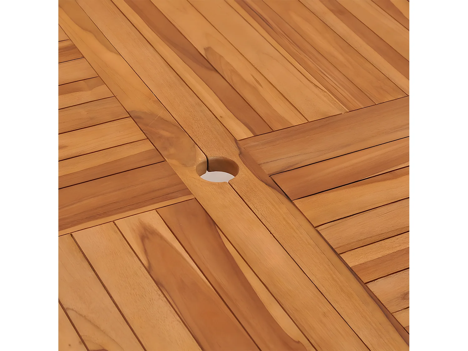 Cemil  Garten-Esstisch 110x110x75 cm Massivholz Teak