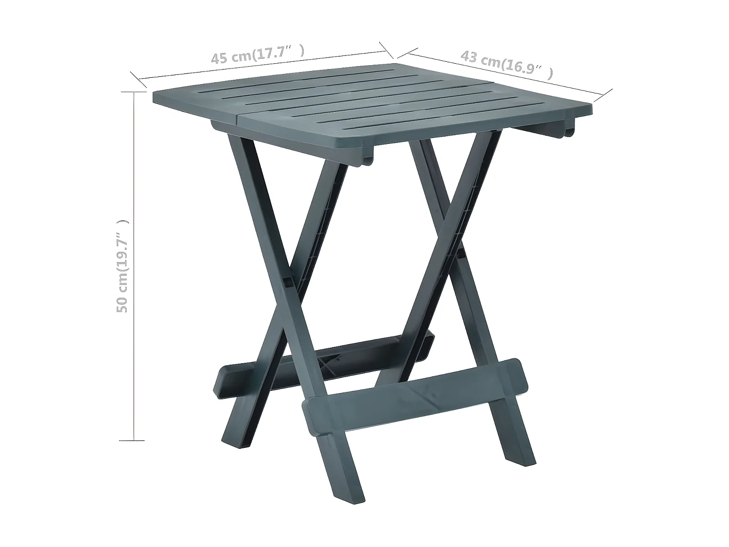Bålsta  Table pliable de jardin vert 45x43x50 cm plastique
