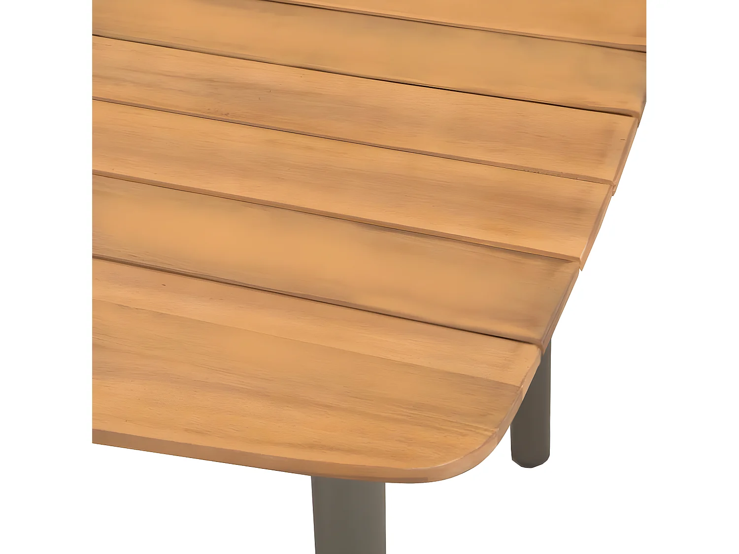 Hallord  Tavolo da Giardino 150x90x72cm in Massello di Acacia e Acciaio