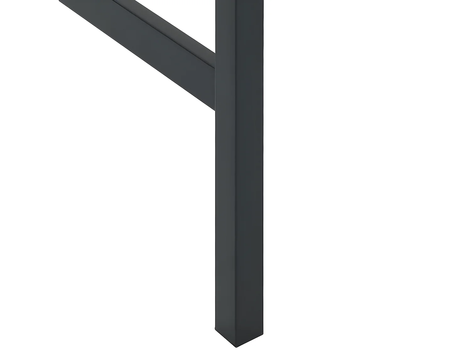 Chrysto  Bartisch Schwarz 200x100x110 cm Pulverbescchteter Stahl