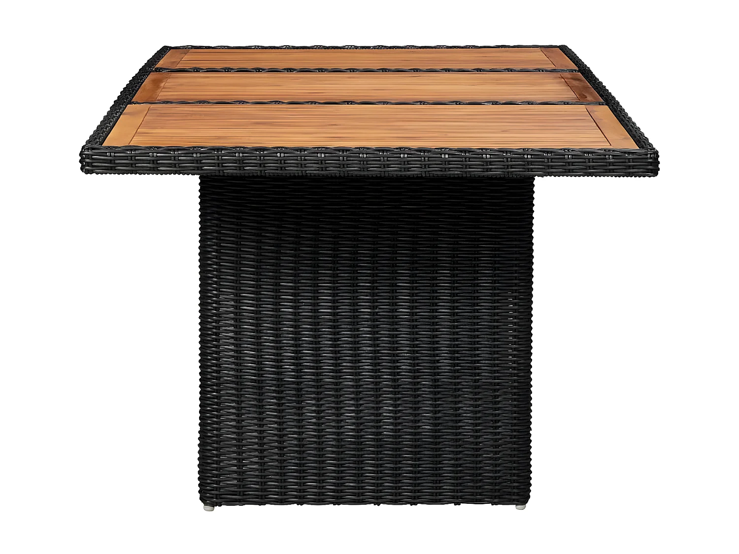 Christina  Garten-Esstisch Schwarz 200x100x74 cm Poly Rattan