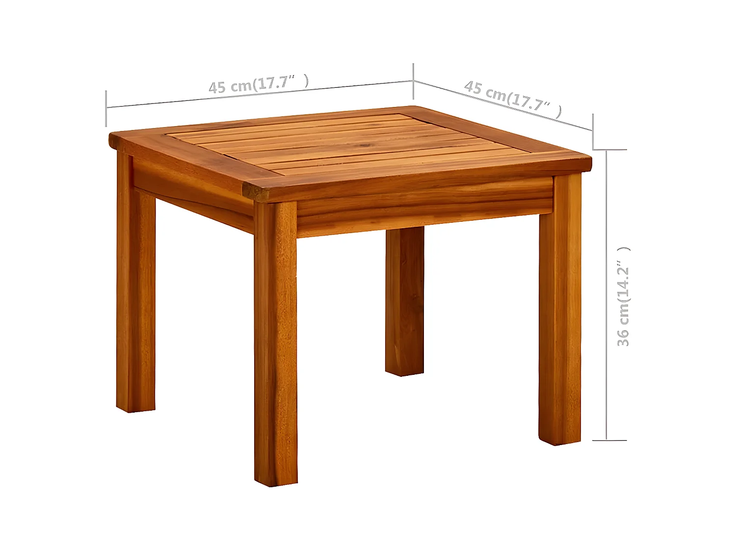 Calipatria  Tuintafel 45x45x36 cm massief acaciahout