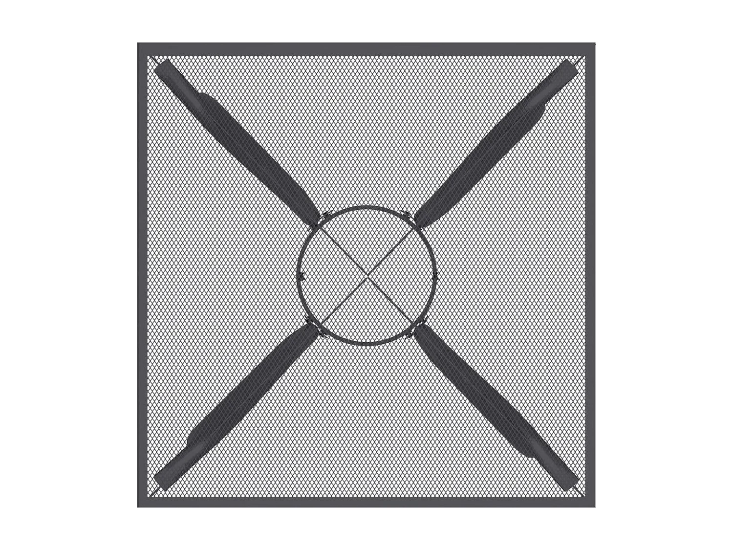 Ikast  Gartentisch Anthrazit 50x50x72 cm Stahlgitter