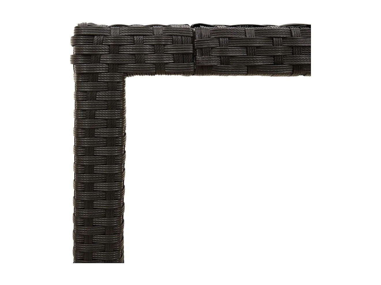 Garden Furniture -  Table de jardin dessus en verre Noir 90x90x75 cm Résine tressée