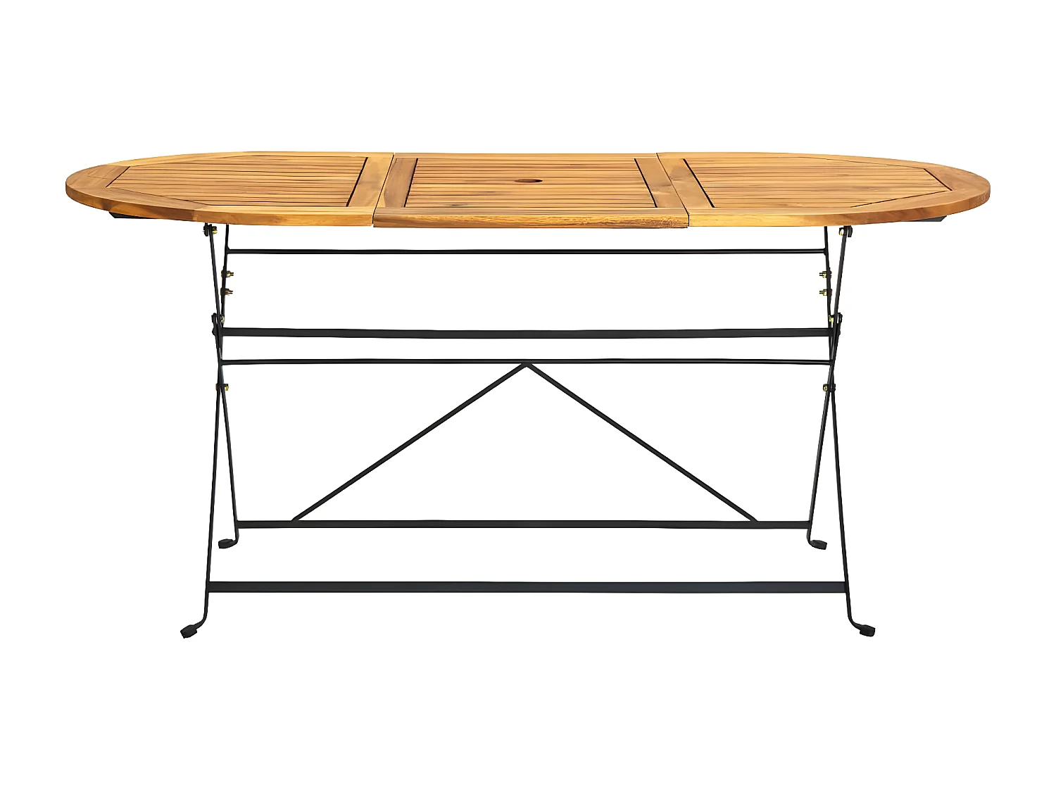 Veli  Table de jardin 160x85x74 cm Bois d'acacia massif Ovale