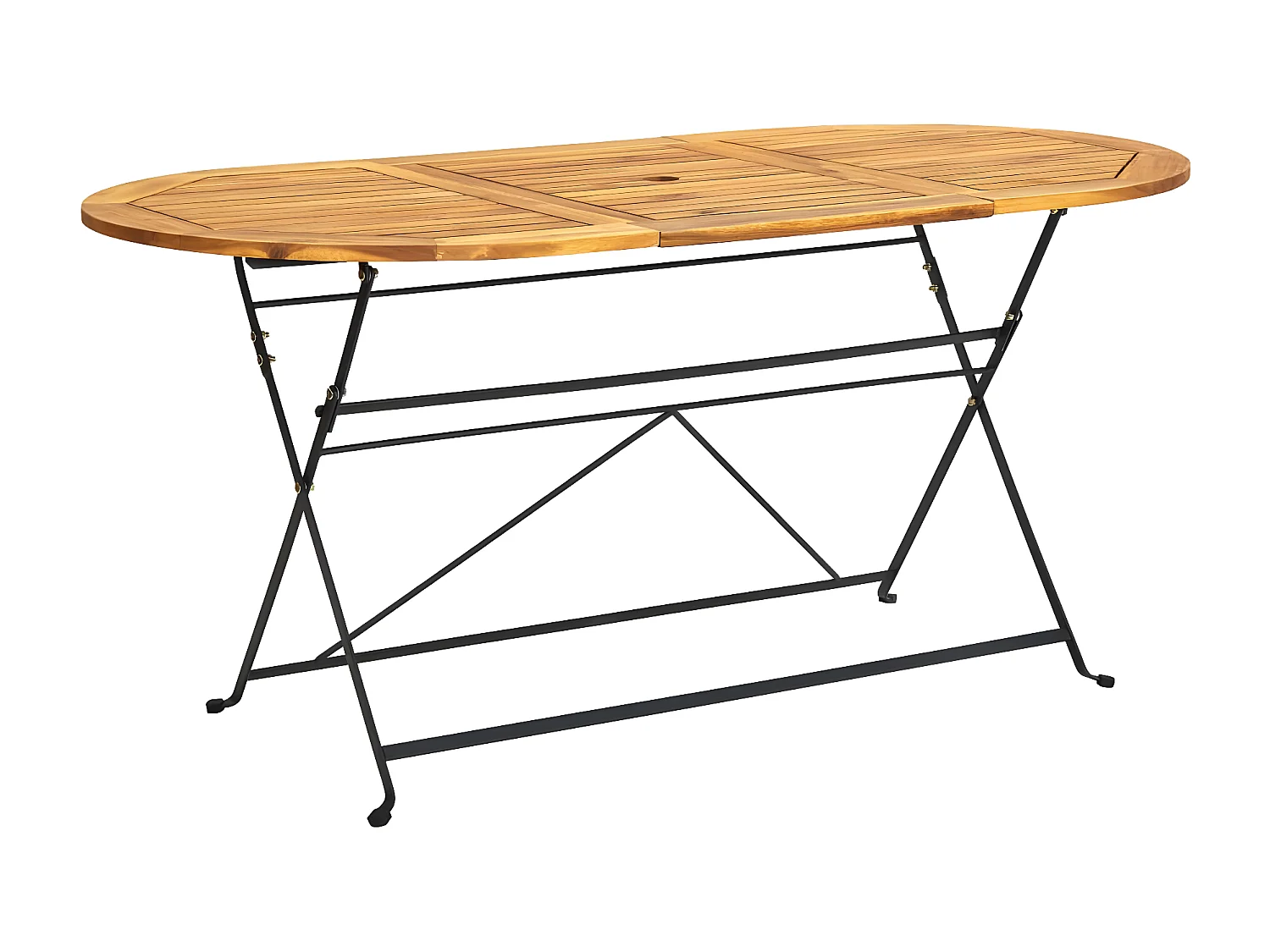 Veli  Table de jardin 160x85x74 cm Bois d'acacia massif Ovale