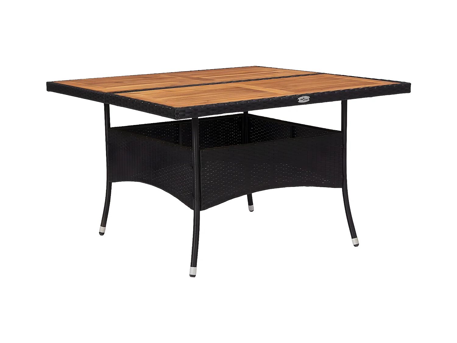 Tancredi  Tuintafel poly rattan en massief acaciahout zwart