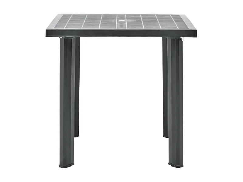 Claire-Evelyne  Gartentisch Anthrazit 80x75x72 cm Kunststoff