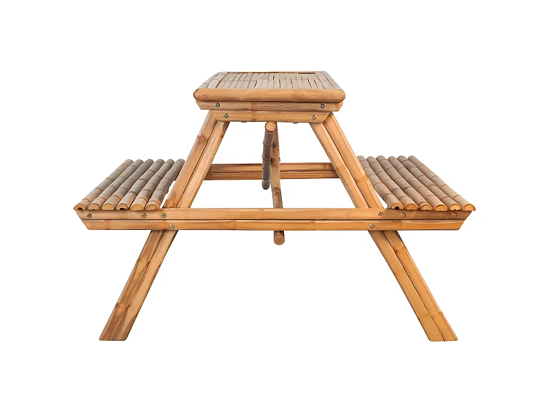Garden Furniture -  Picknicktisch 115x115x81 cm Bambus