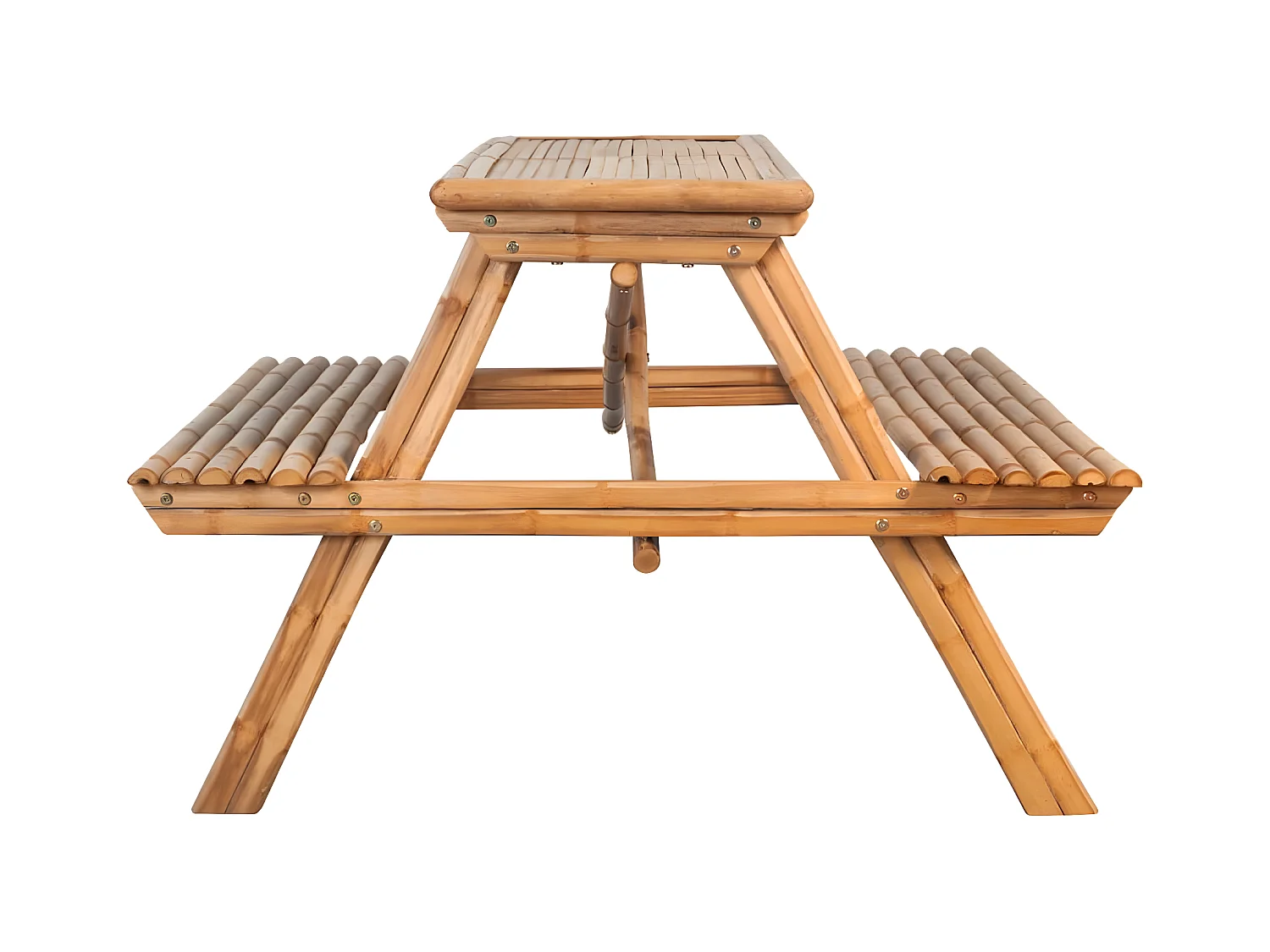 Garden Furniture -  Table de pique-nique 115x115x81 cm Bambou