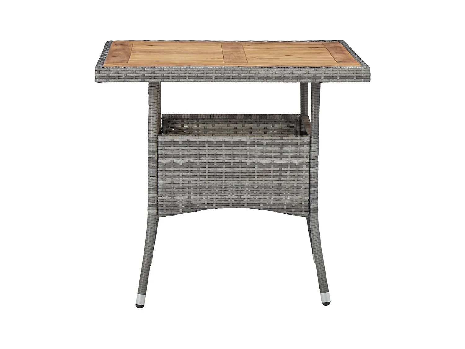 Marie-Bérengère  Table d'extérieur Gris Résine tressée et bois d'acacia solide
