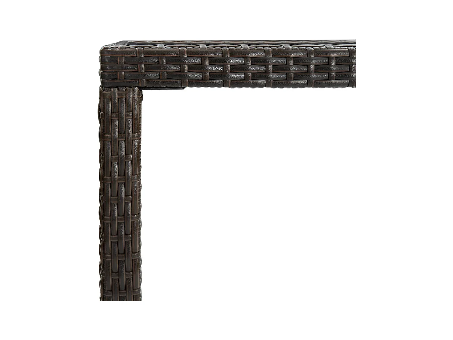 Orren  Tuinbartafel 130x60x110 cm poly rattan en glas bruin
