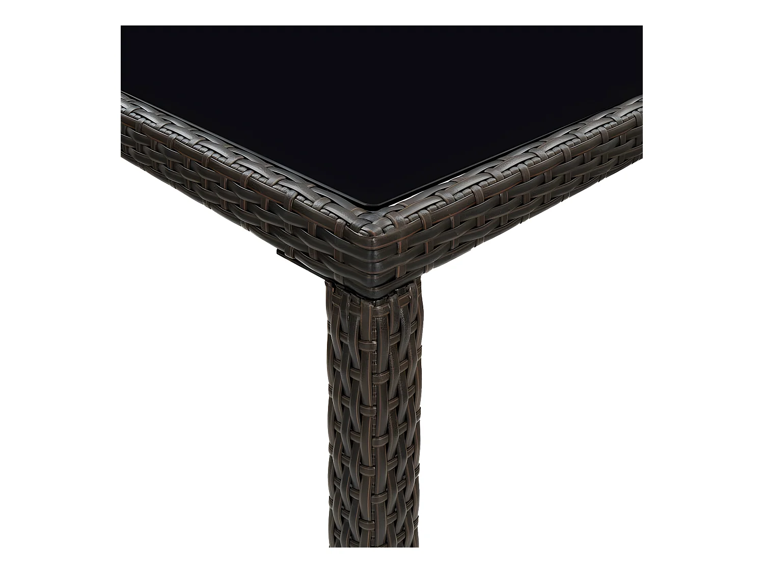 Orren  Tuinbartafel 130x60x110 cm poly rattan en glas bruin