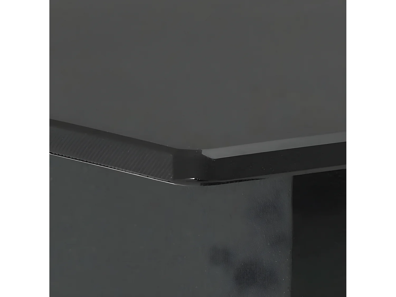 Chickamauga  Table à dîner de jardin Noir 80x80x74 cm Acier et verre