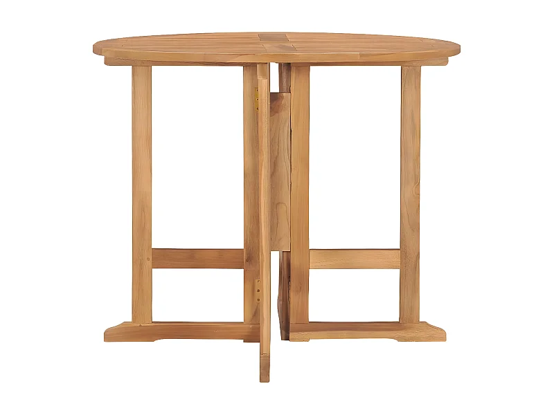 Marie-Lise  Tavolo da Giardino Pieghevole Ø90x75 cm in Massello di Teak