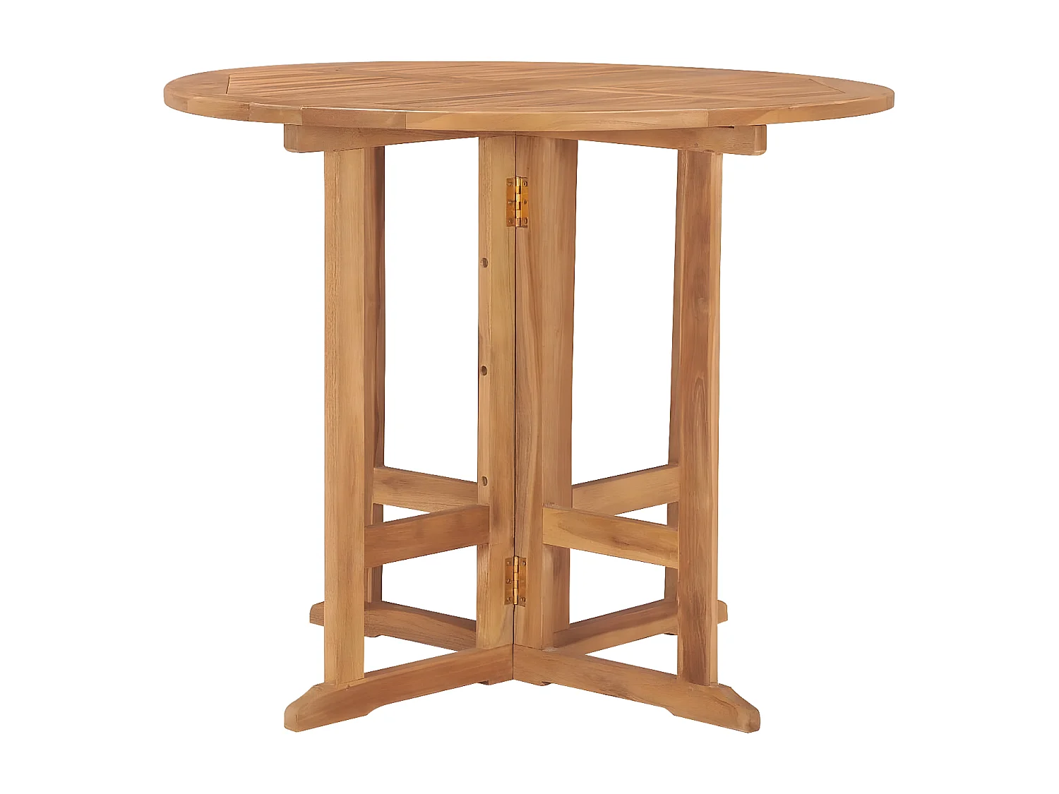 Marie-Lise  Table à dîner pliable de jardin Ø90x75 cm Bois de teck solide