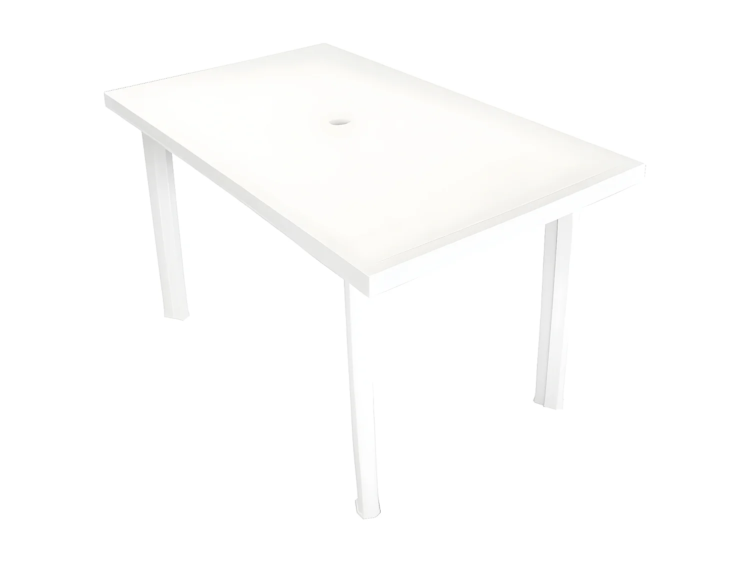 Taha  Table de jardin Blanc 126 x 76 x 72 cm Plastique