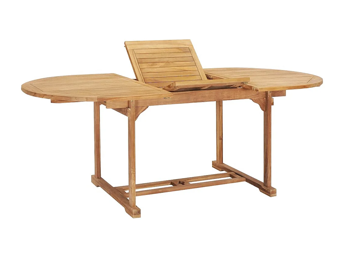 Sylanor  Garten-Ausziehtisch 150-200x100x75 cm Massivholz Teak