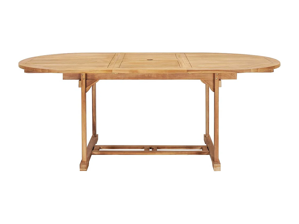 Sylanor  Garten-Ausziehtisch 150-200x100x75 cm Massivholz Teak