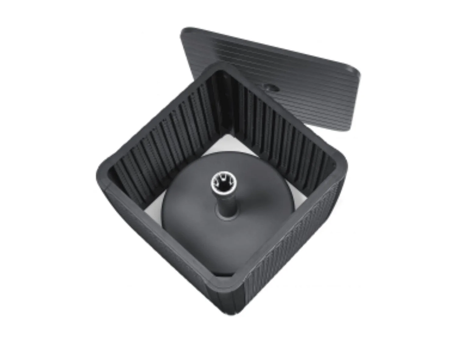 Prolenta Premium -  Garten-Beistelltisch Luzon Plus mit Sonnenscrmloch Graptgrau