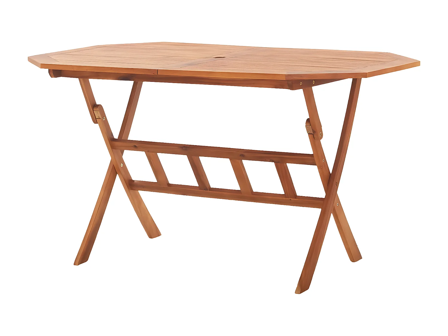 Greet  Tavolo da Giardino Pieghevole 135x85x75 cm Massello di Acacia