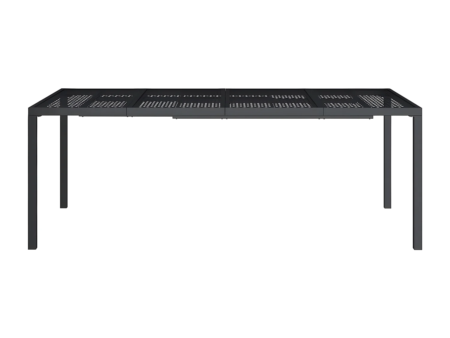 Chubbuck  Gartentisch Anthrazit 200x100x72 cm Stahl