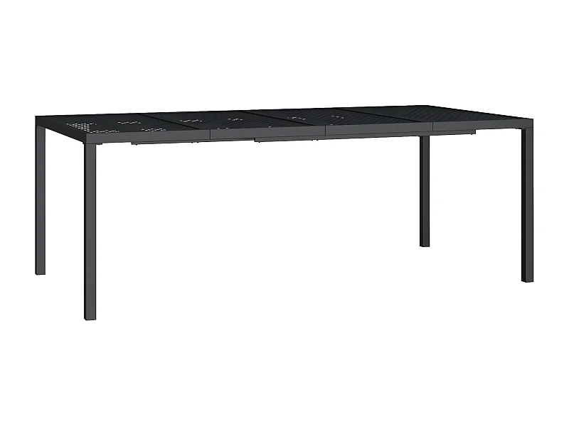 Chubbuck  Table de jardin anthracite 200x100x72 cm acier