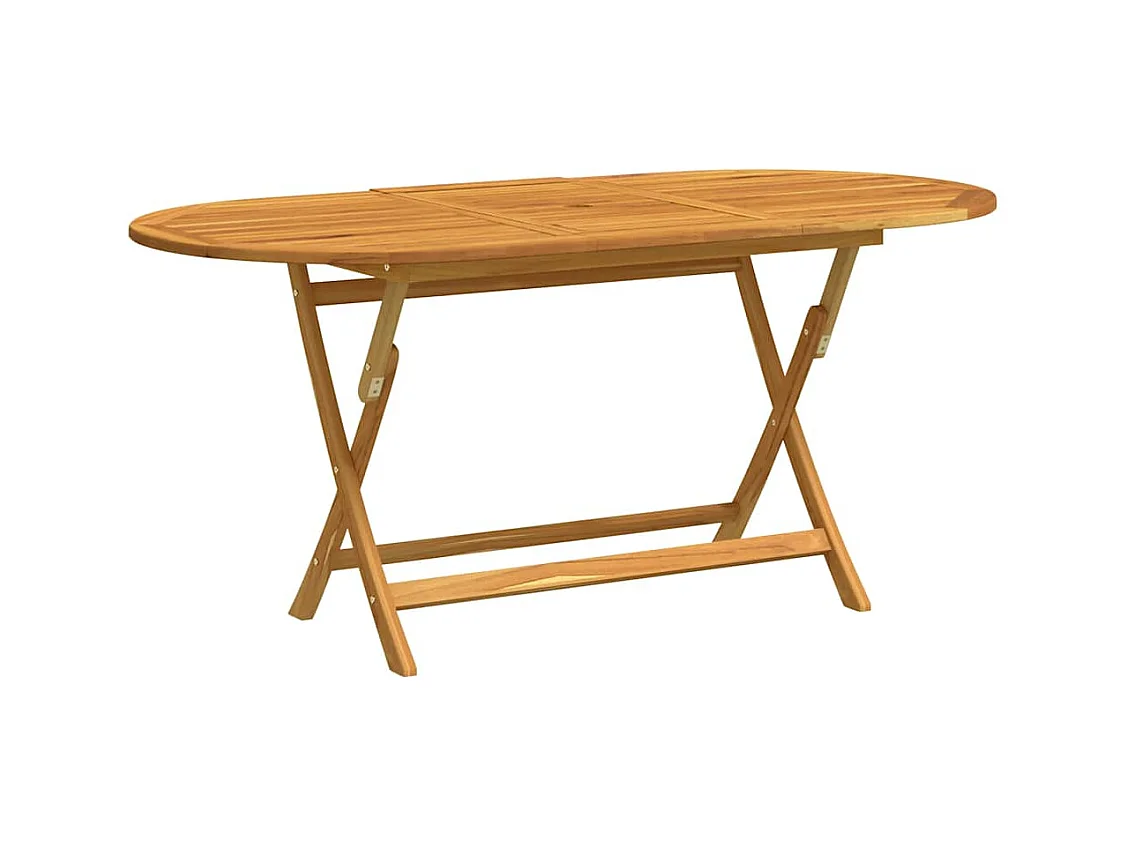 Jussi  Table pliable de jardin 160x85x75 cm Bois d'eucalyptus massif