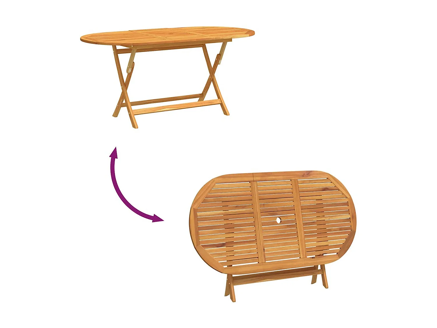 Jussi  Tuintafel inklapbaar 160x85x75 cm massief eucalyptushout