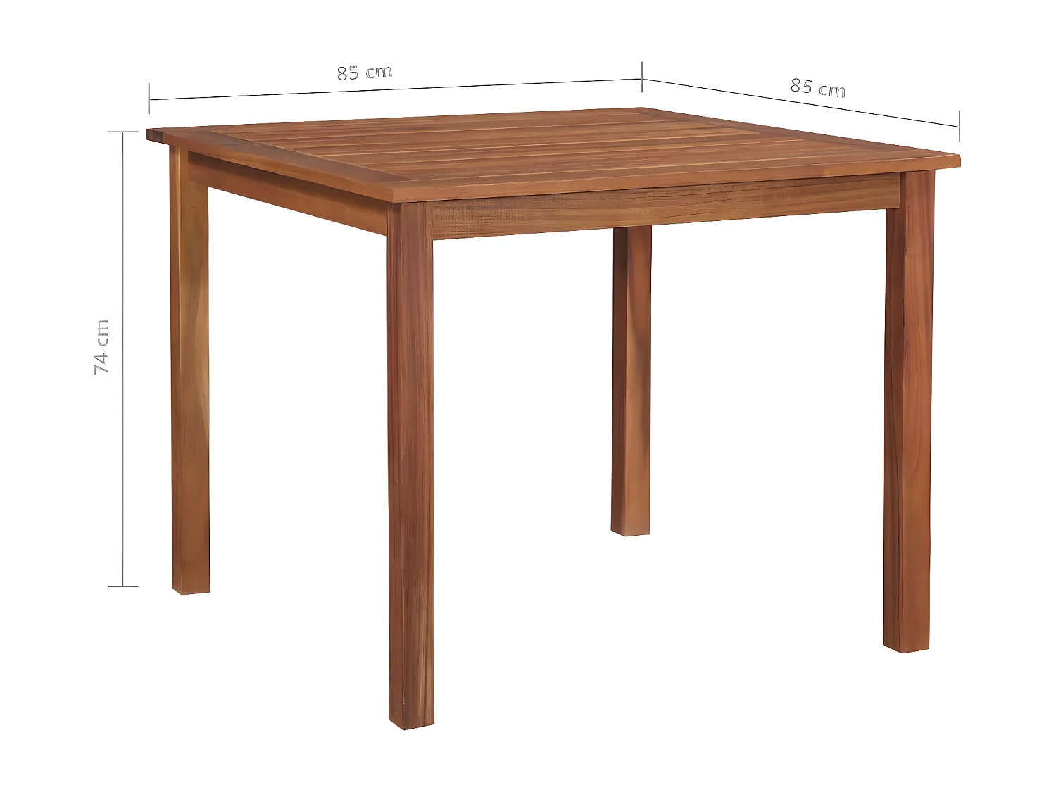 Amiens  Table de jardin 85x85x74 cm Bois d'acacia massif