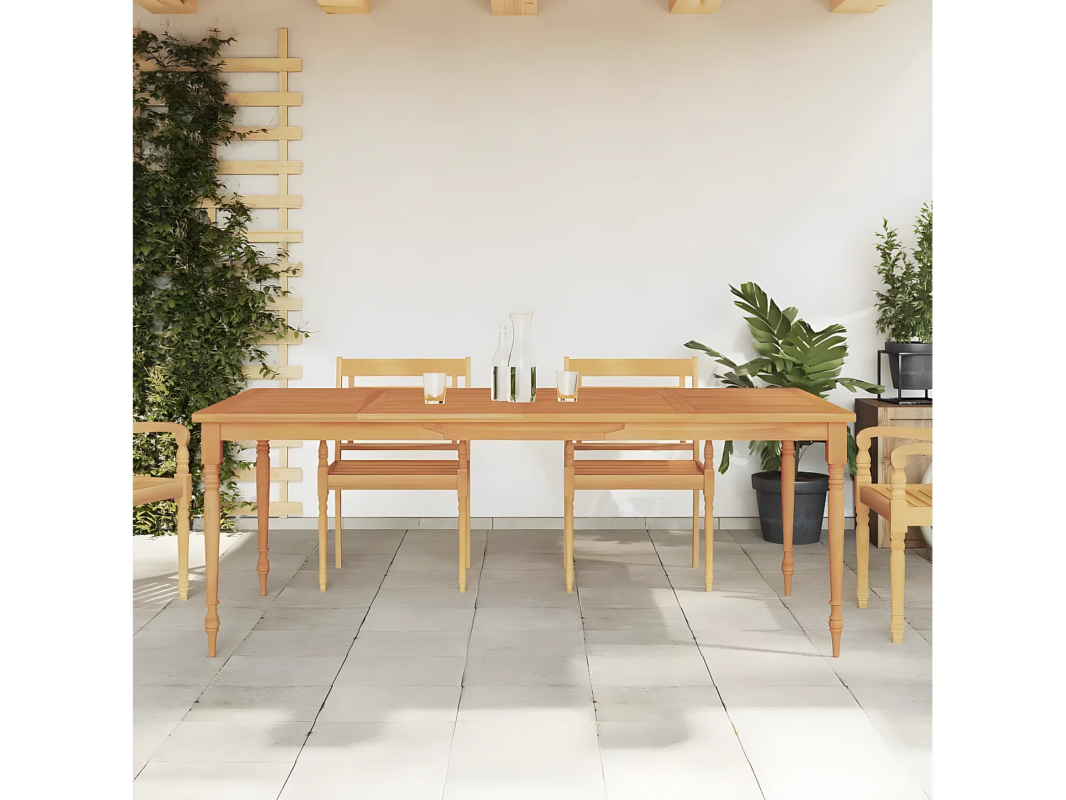 Harion  Tavolo Batavia 200x100x75 cm in Legno Massello di Teak