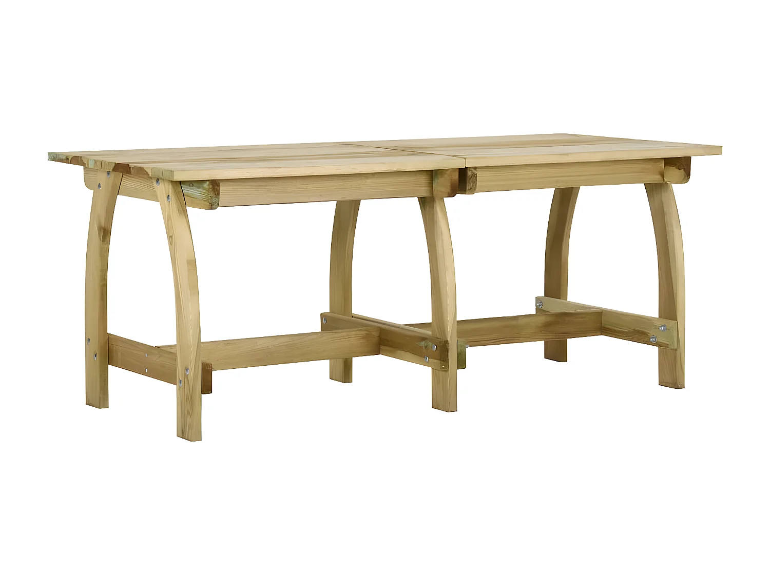 Thordir  Tavolo da Giardino 220x74x75 cm in Legno di Pino Impregnato