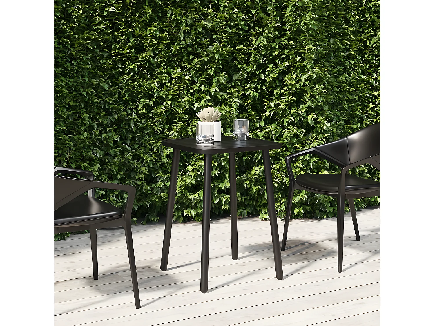 Fairbanks  Table de jardin anthracite 50x50x71 cm acier
