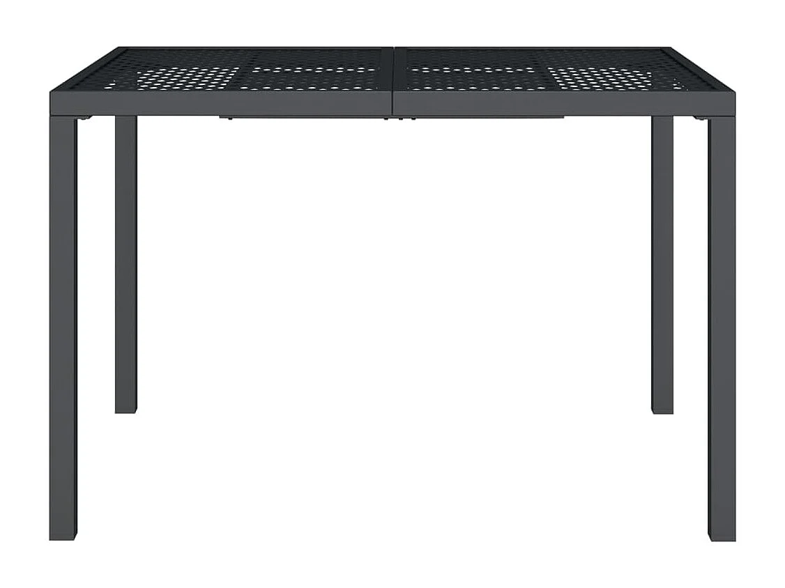 Chubbuck  Tavolo da Giardino Antracite 110x80x72 cm Acciaio