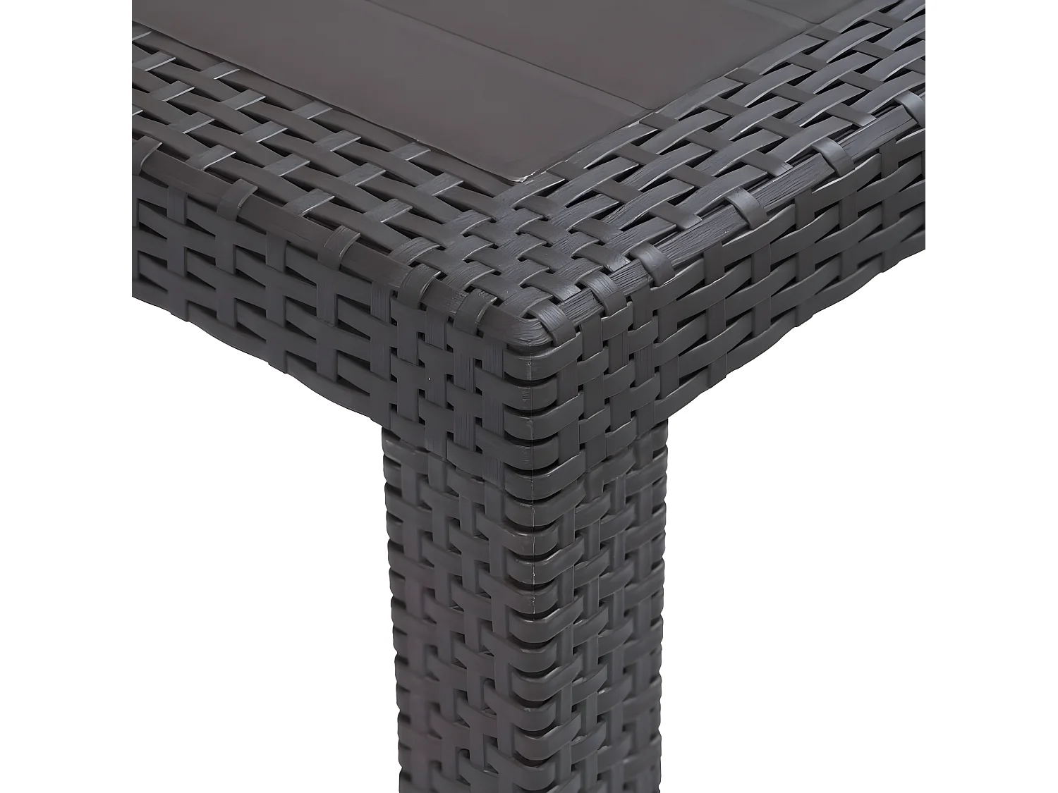 Celandor  Tuintafel 220x90x72 cm rattan-look kunststof bruin