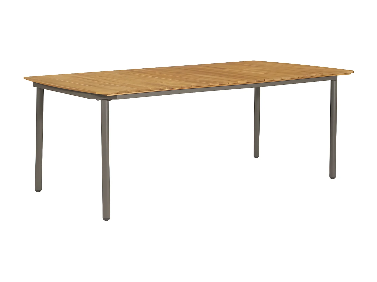 Garden Furniture -  Gartentisch 200x100x72 cm Massivholz Akazie und Stahl