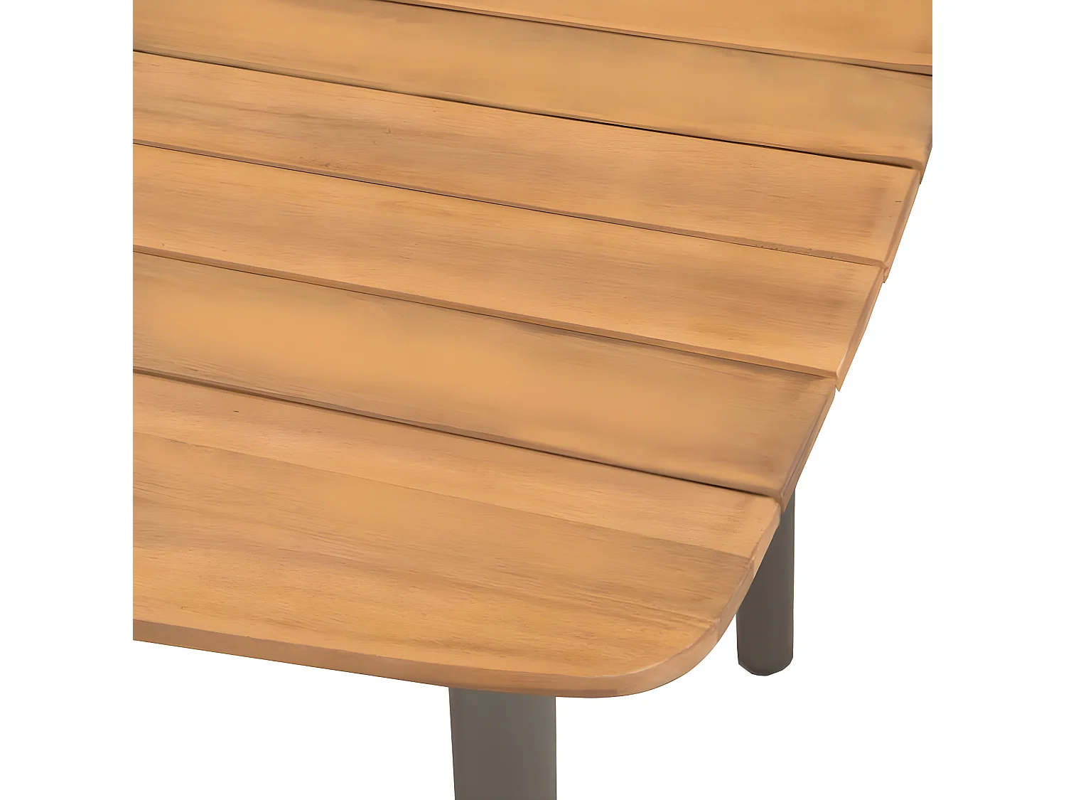 Garden Furniture -  Gartentisch 200x100x72 cm Massivholz Akazie und Stahl