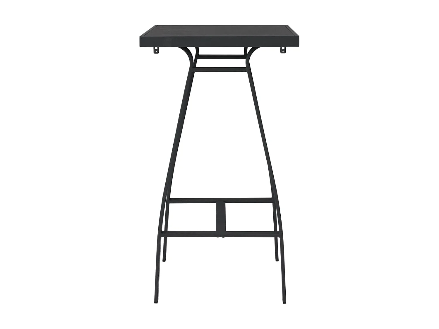 Belgin  Tuinbartafel 60x60x110 cm gehard glas zwart